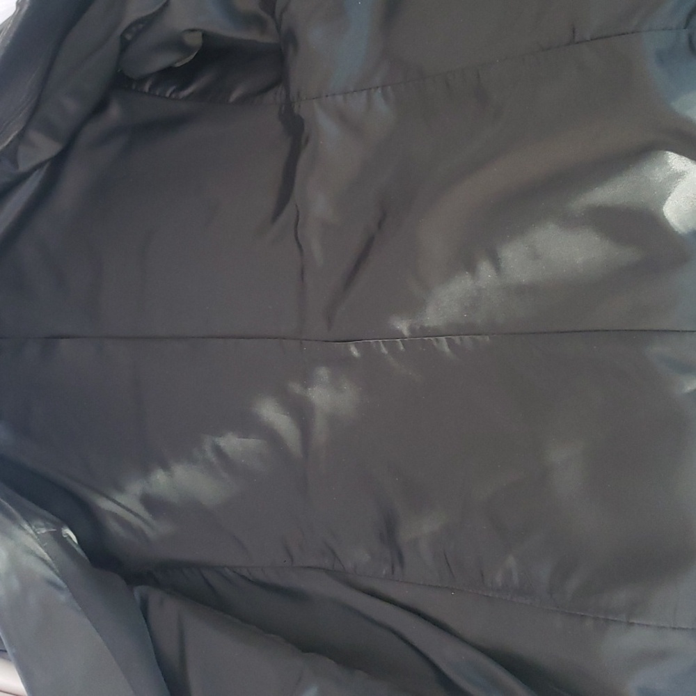 Alfani Outerwear Womens M Black Buttery Soft Pieced Leather Button-Front Coat - Picture 6 of 8